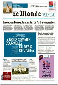 Portada de Le Monde (Francia)