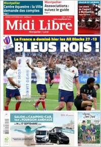 Portada de Midi Libre (Francia)