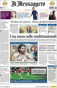 Portada de Il Messaggero (Italia)
