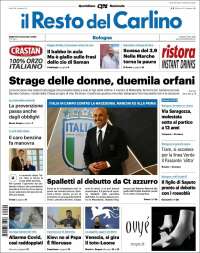 Portada de Il Resto del Carlino (Italia)