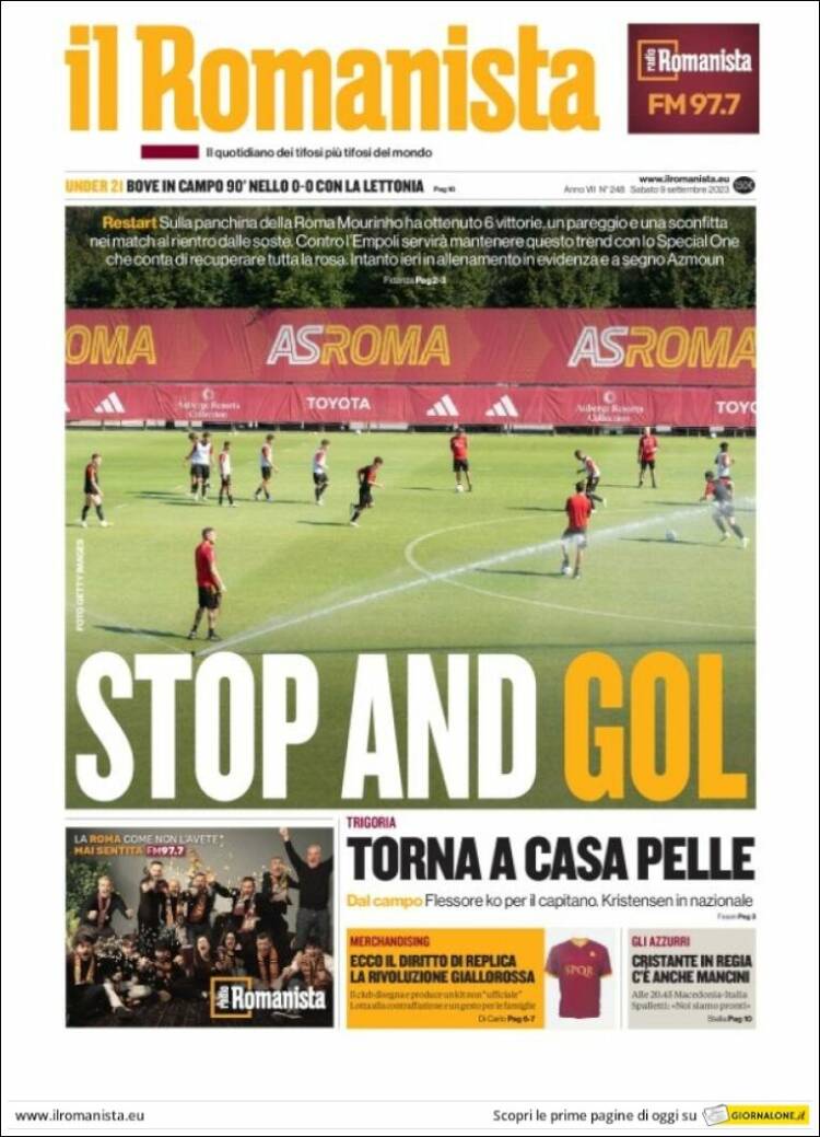 Portada de Romanista (Italia)