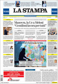 Portada de La Stampa (Italia)