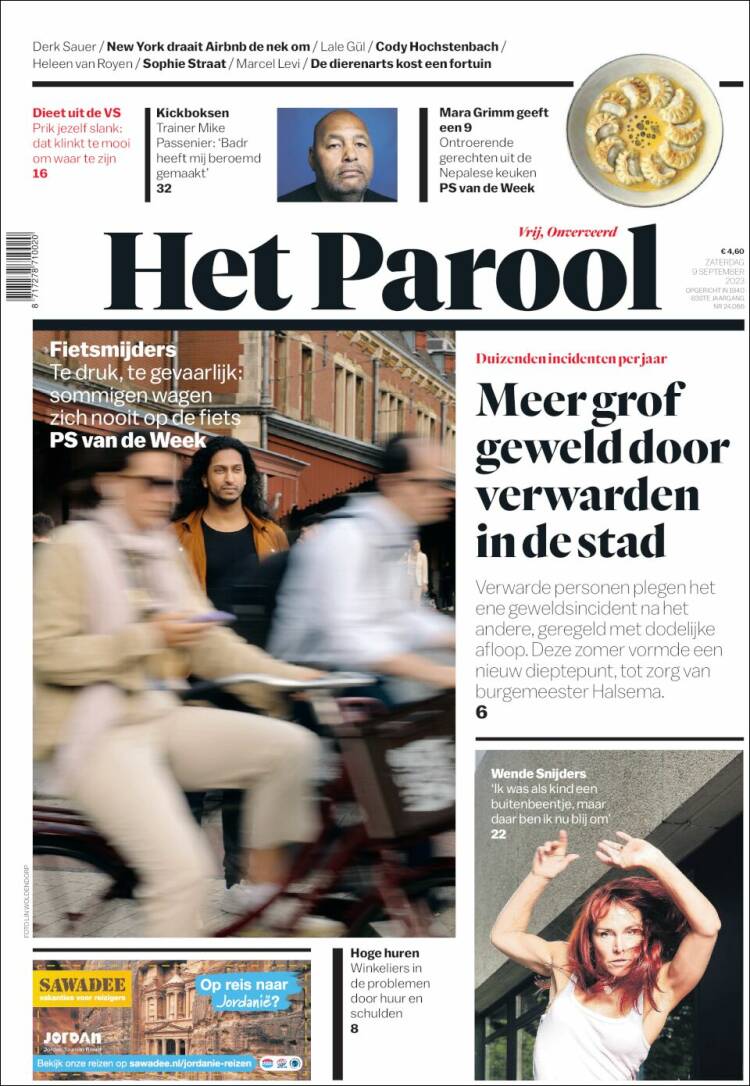 Portada de Het Parool (Pa&iacute;ses Bajos)