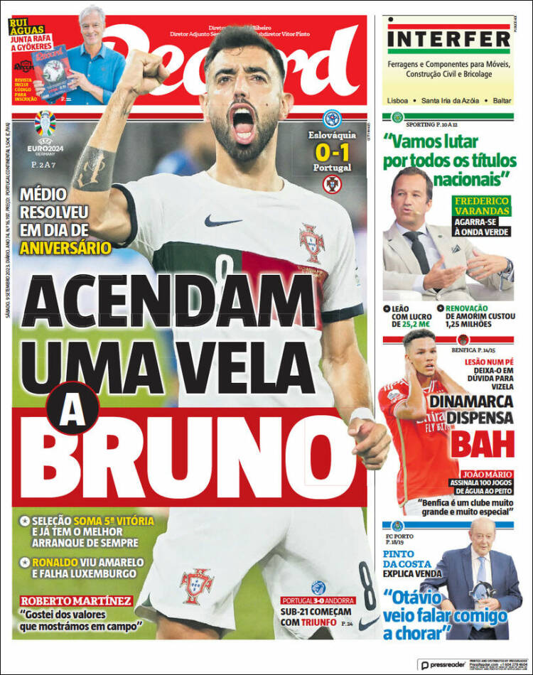 Portada de Record (Portugal)