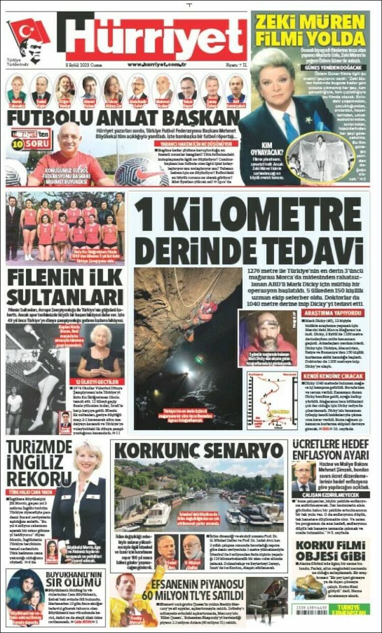 Portada de Hürriyet (Turqu&iacute;a)
