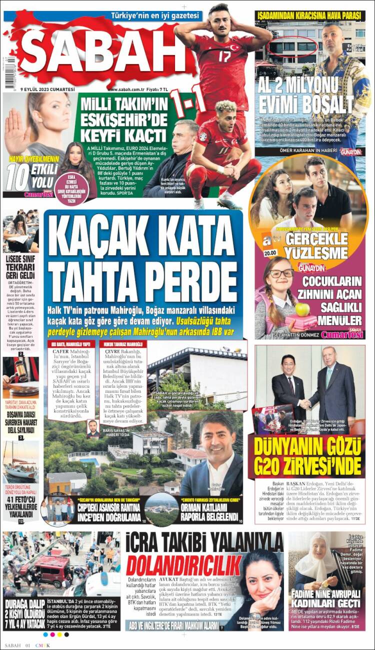 Portada de Sabah (Turqu&iacute;a)