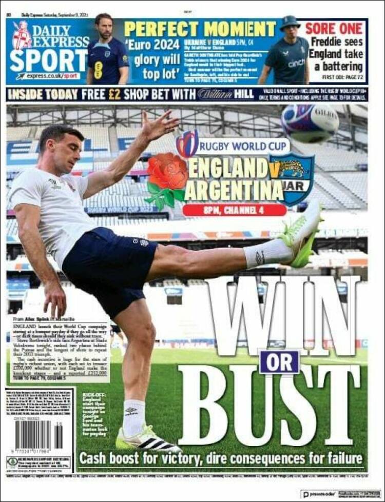 Portada de Express Sport (Reino Unido)
