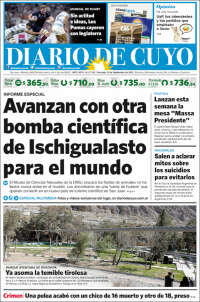 Portada de Diario de Cuyo (Argentina)
