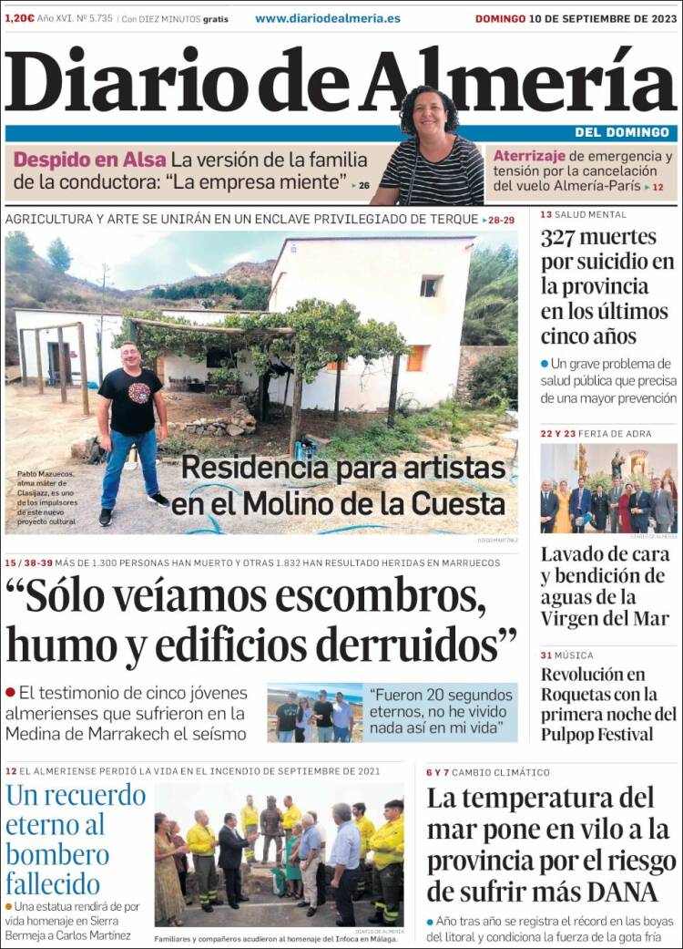 Portada de Diario de Almería (España)
