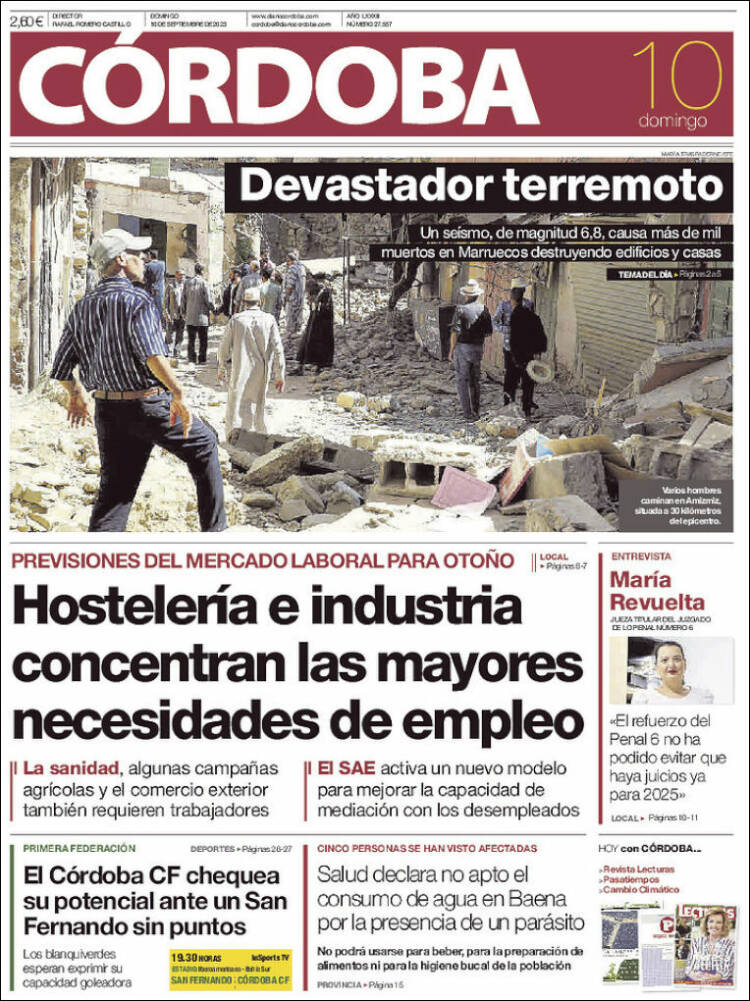 Portada de Diario de Córdoba (España)