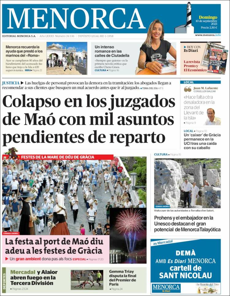 Portada de Menorca - Diario Insular (España)