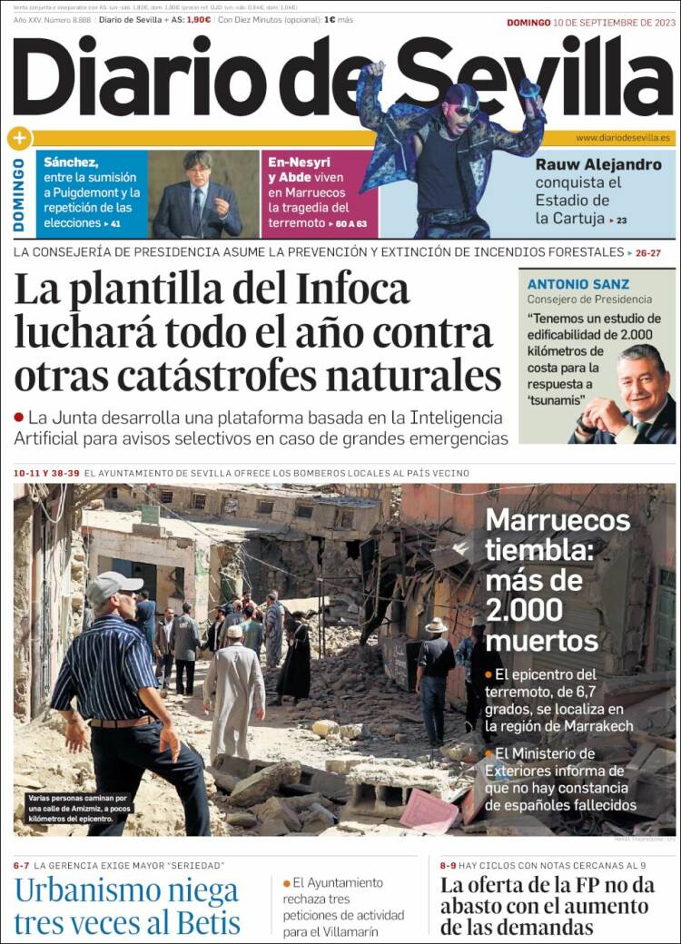 Portada de Diario de Sevilla (España)