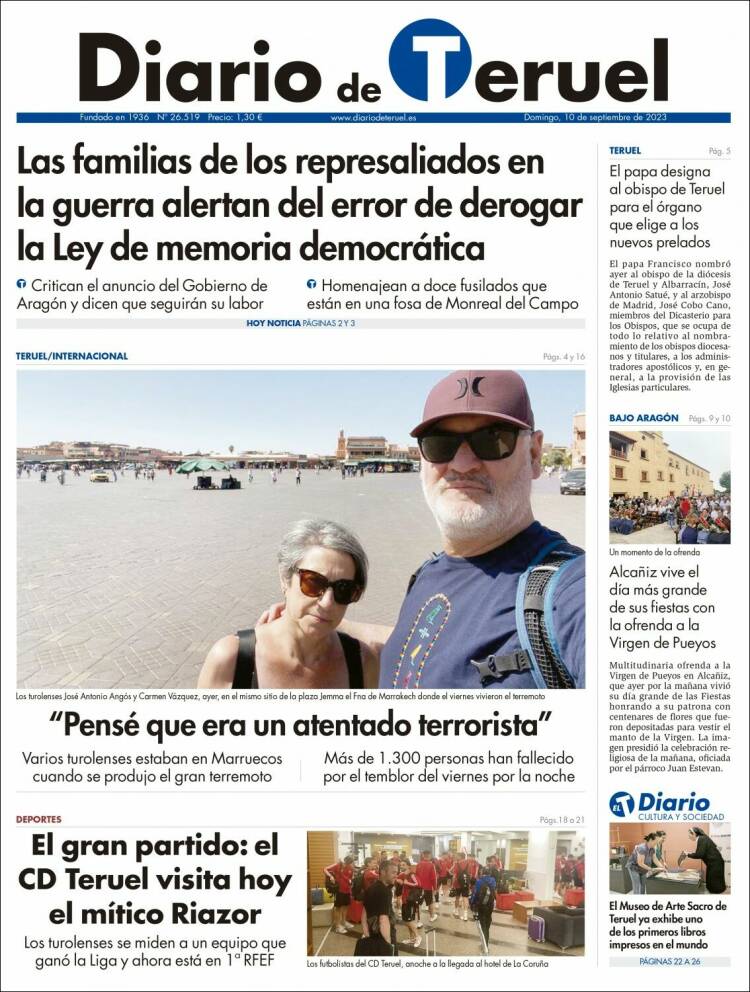 Portada de Diario de Teruel (España)