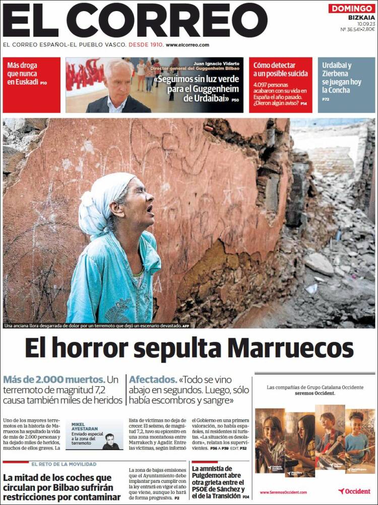 Portada de El Correo (España)