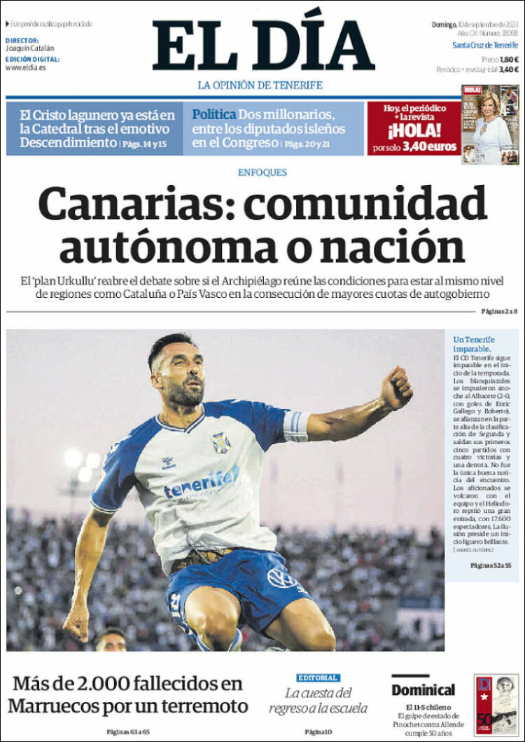 Portada de El Día (España)