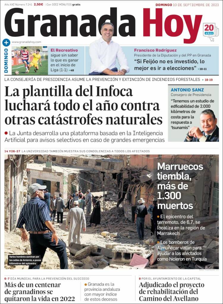 Portada de Granada Hoy (España)