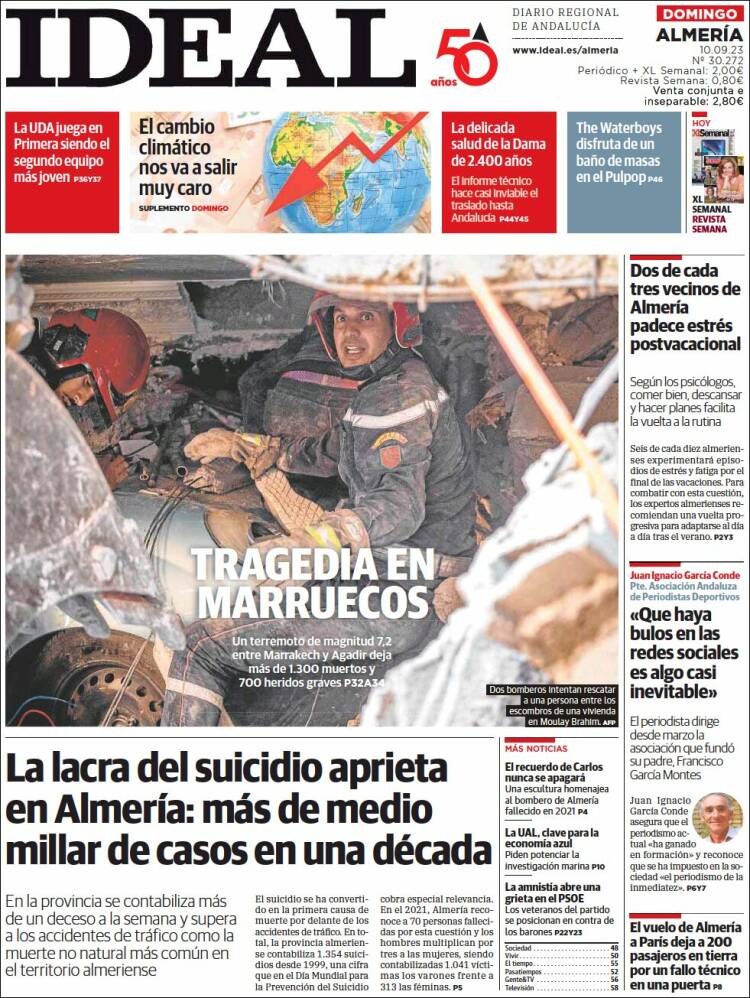 Portada de Ideal Almeria (España)