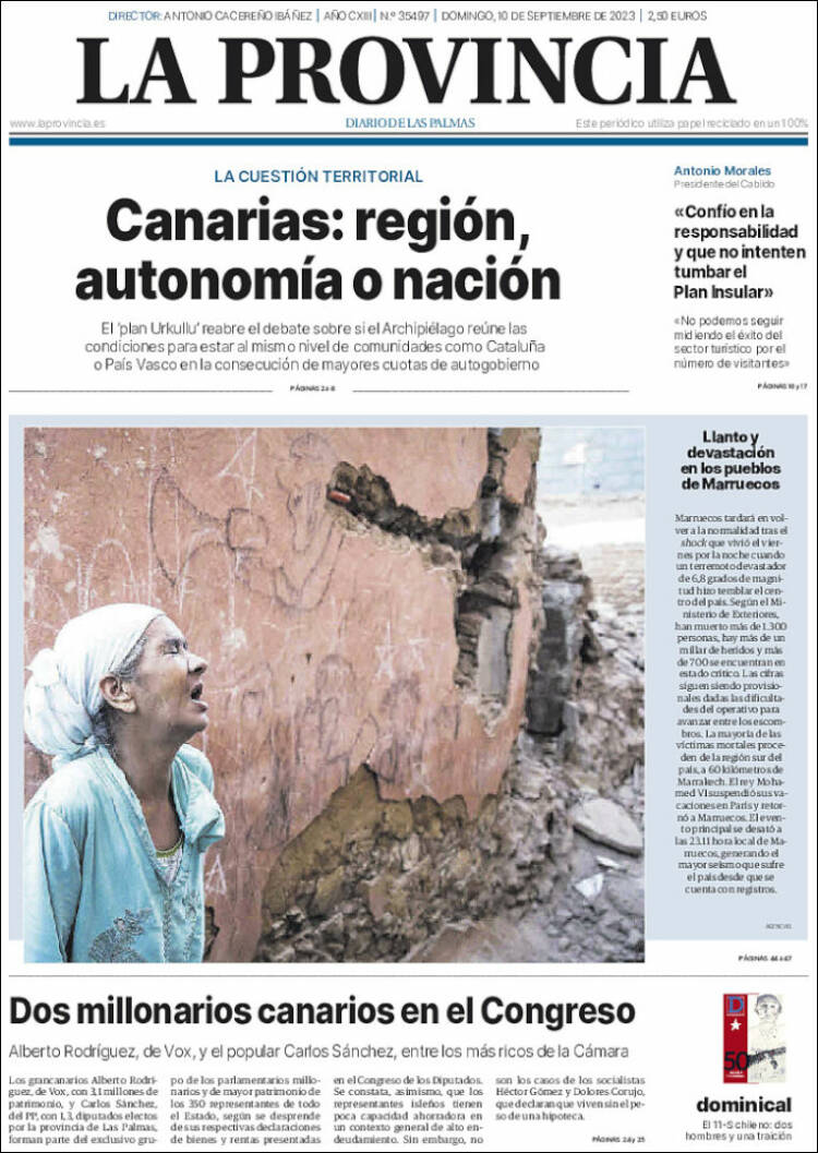 Portada de La Provincia (España)