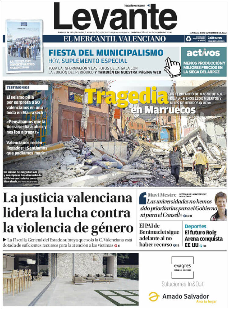 Portada de Levante (España)