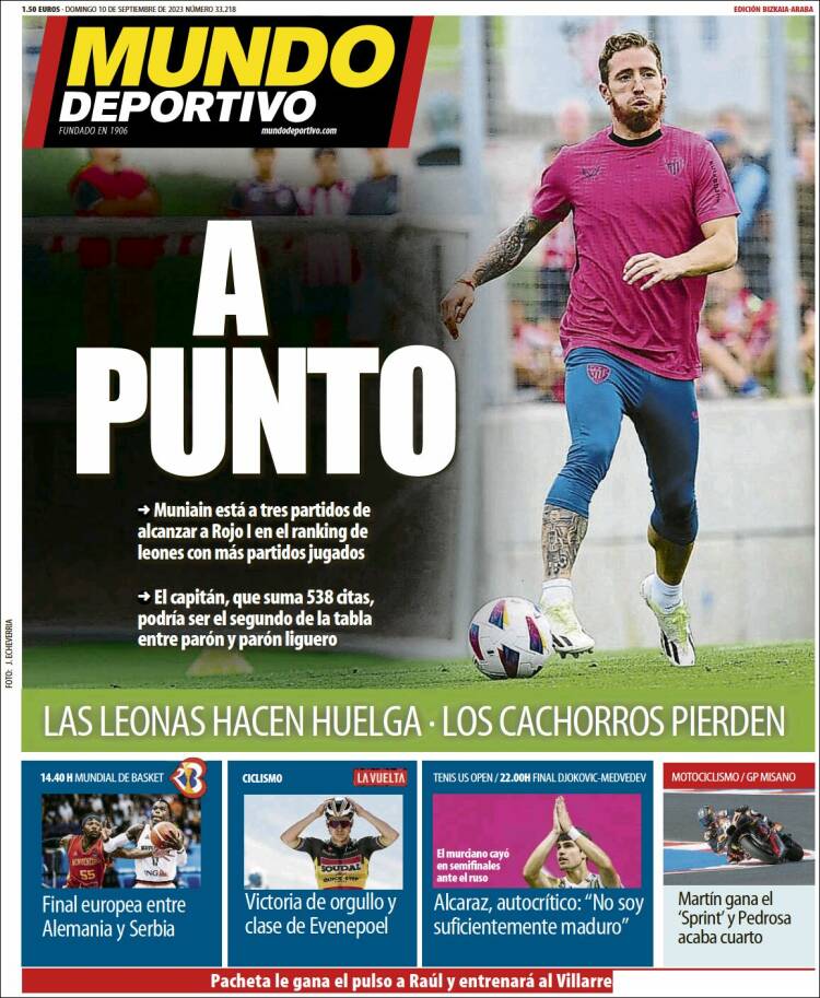 Portada de Mundo Deportivo Bizkaia (España)