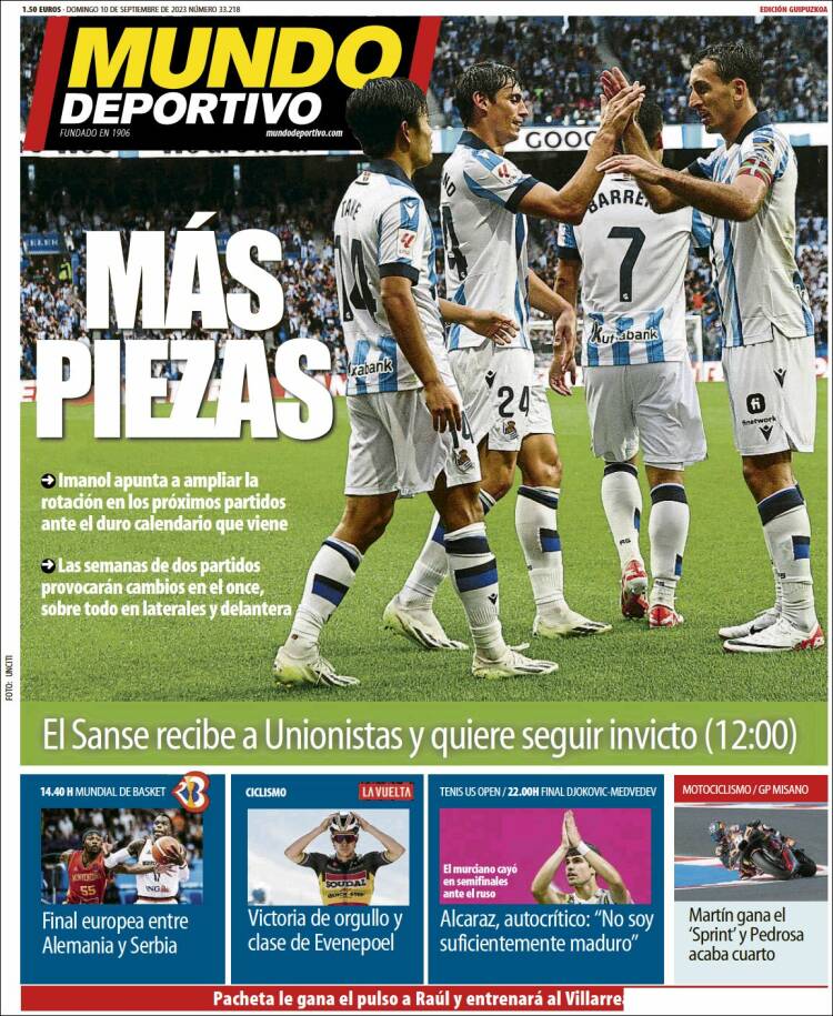 Portada de Mundo Deportivo Gipuzkoa (España)
