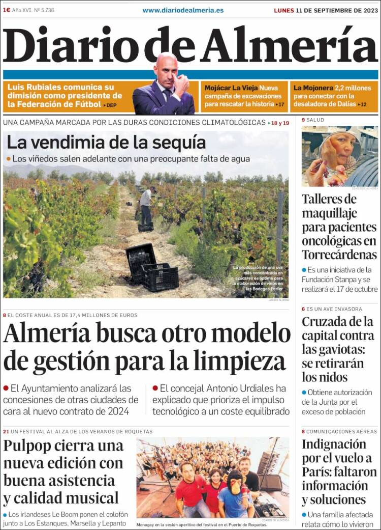 Portada de Diario de Almería (España)