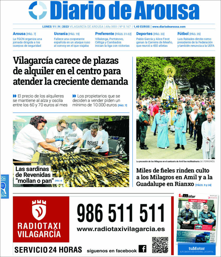 Portada de Diario de Arousa (España)