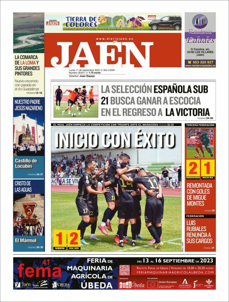 Portada de Diario Jaén (España)