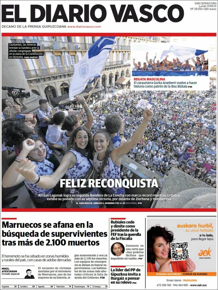 Portada de Diario Vasco (España)