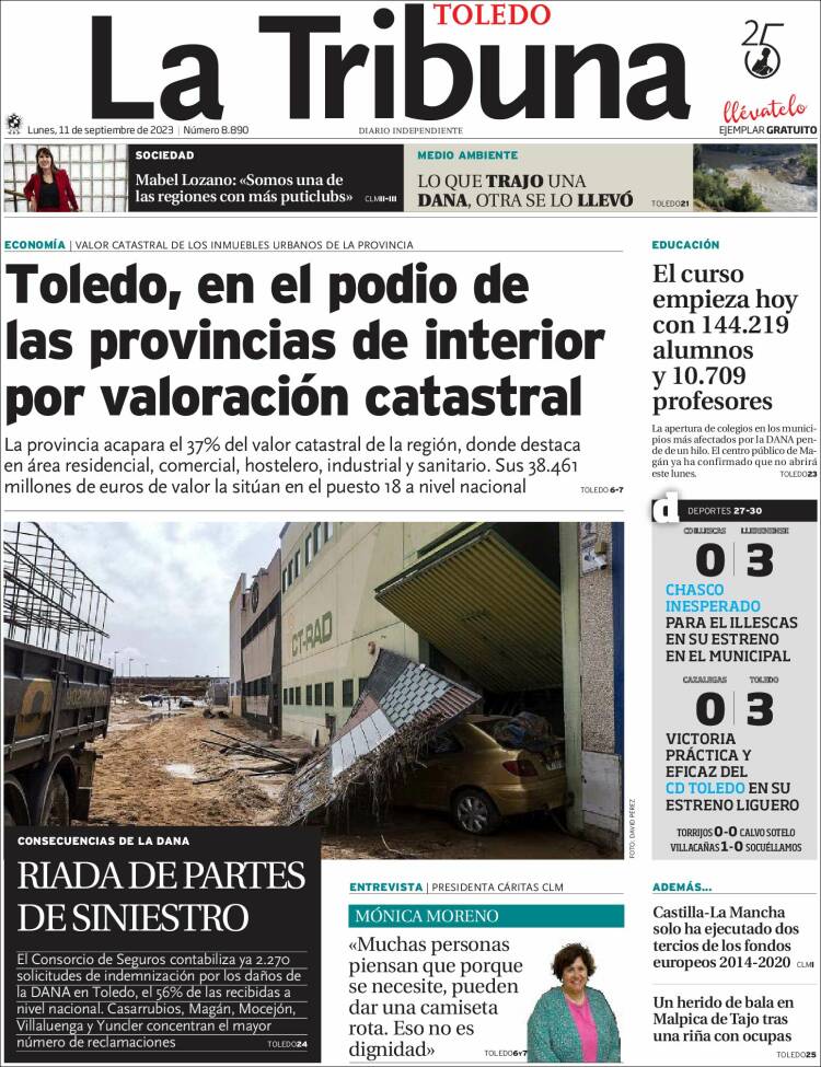 Portada de La Tribuna de Toledo (España)