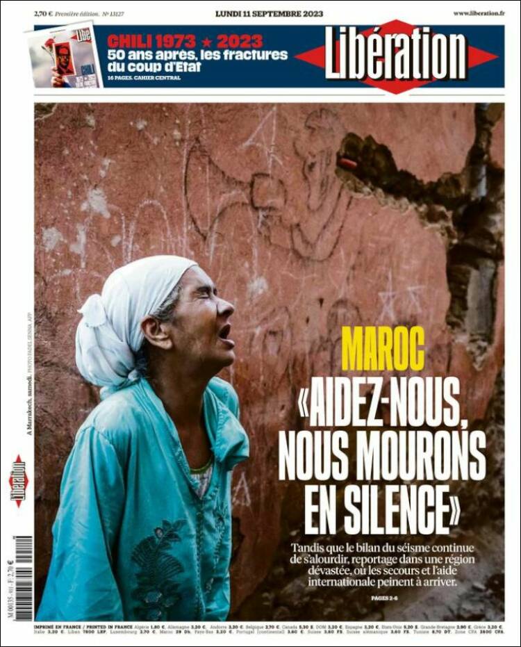 Portada de Libération (Francia)