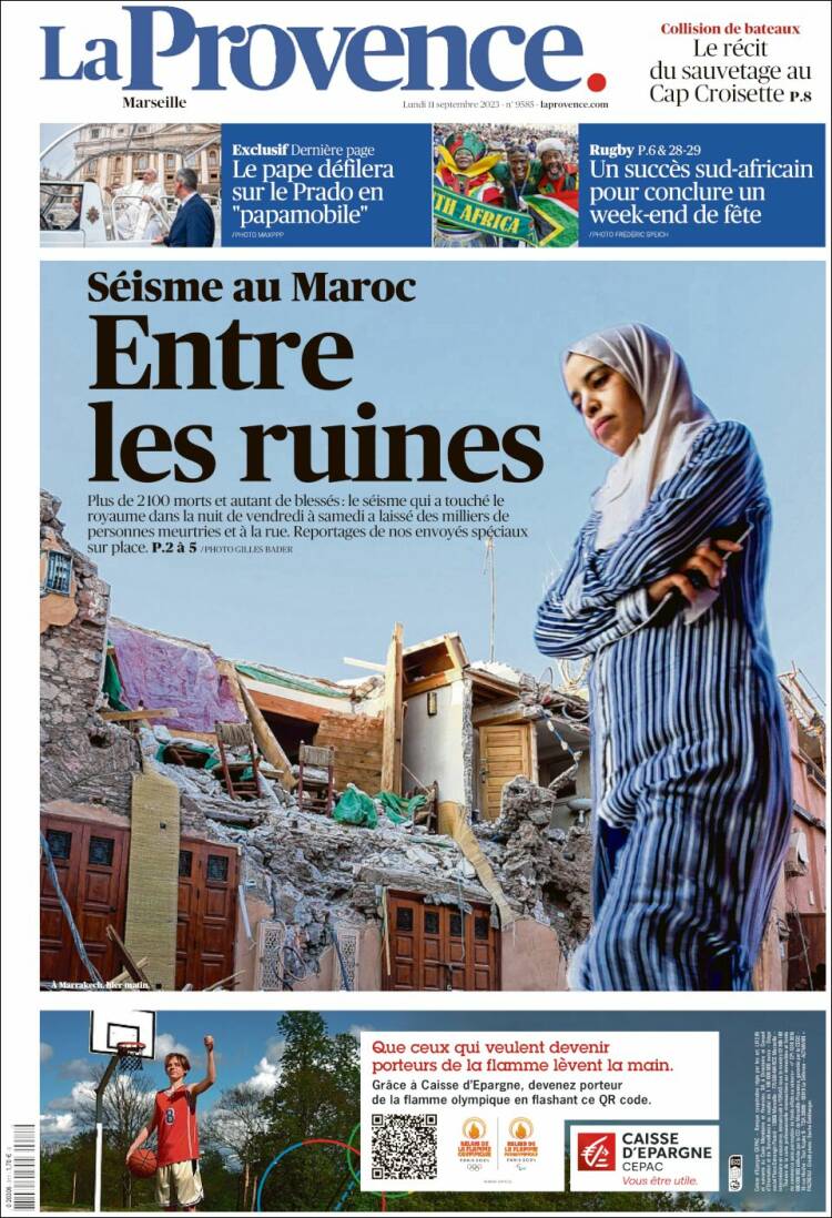 Portada de La Provence (Francia)