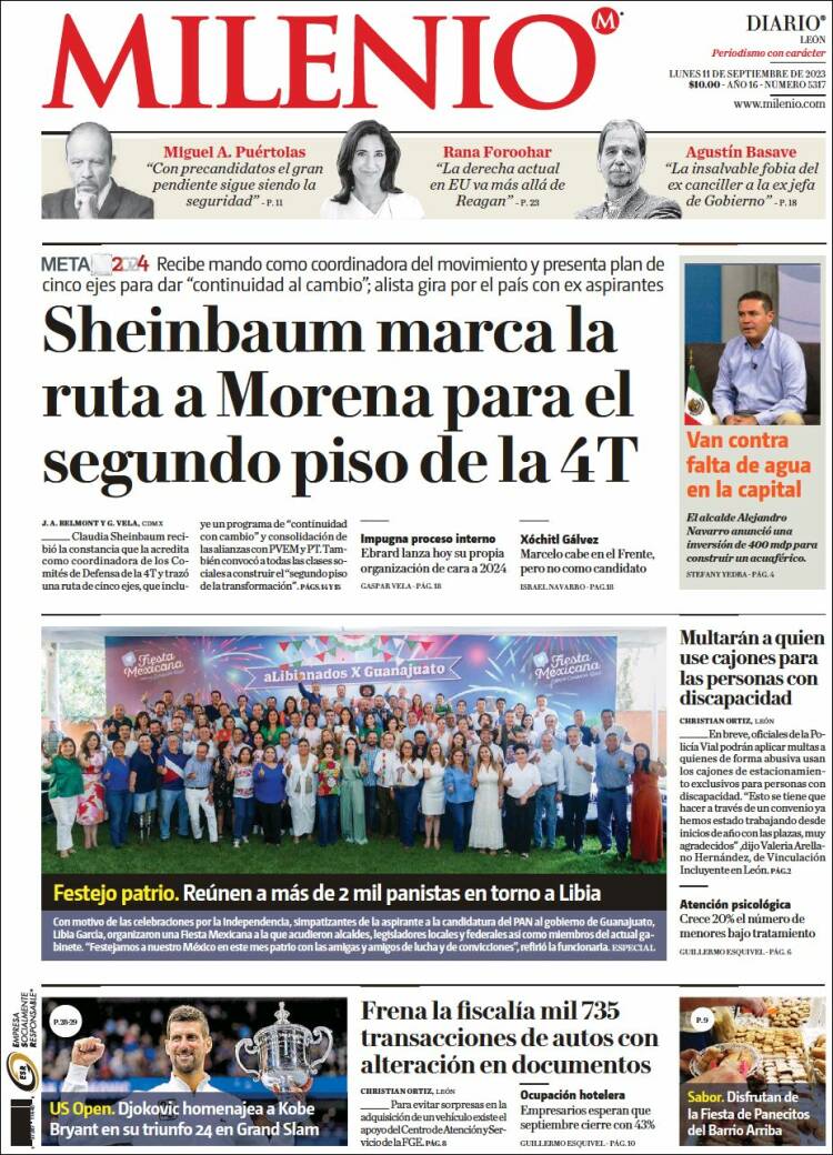 Portada de Milenio de León (México)