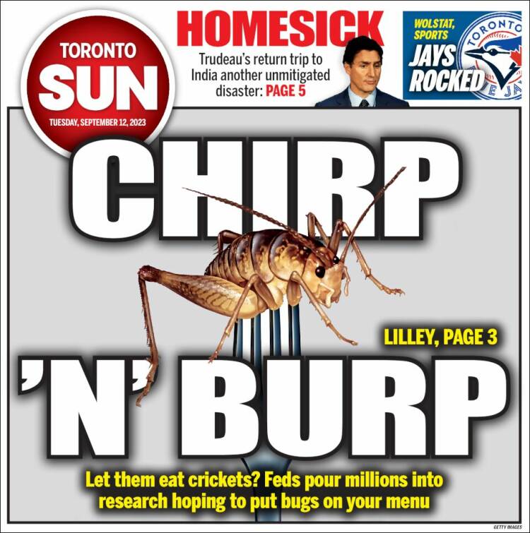 Portada de The Toronto Sun (Canadá)