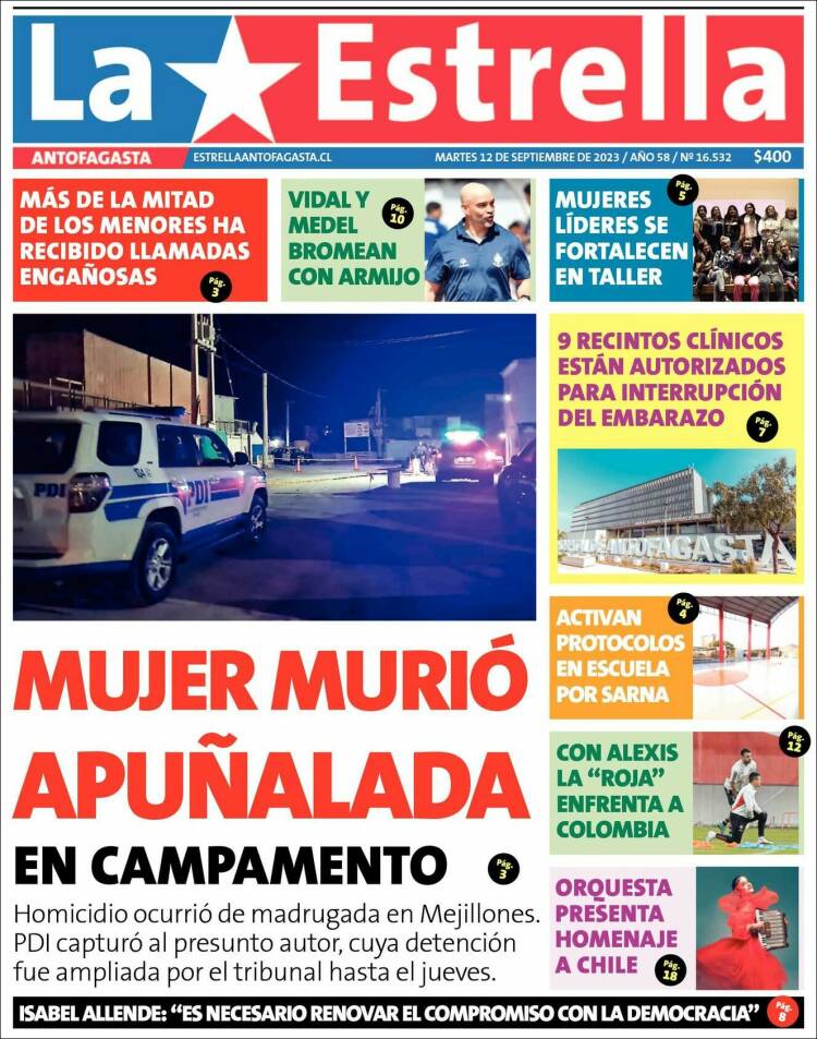 Portada de La Estrella del Norte (Chile)