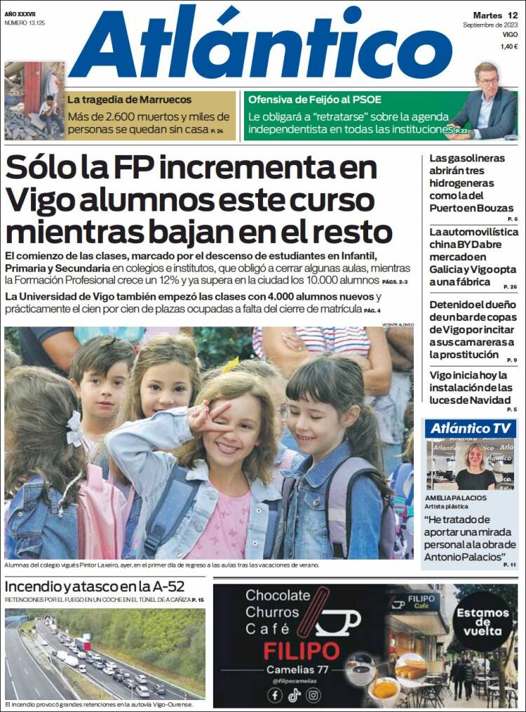 Portada de Atlántico Diario (España)