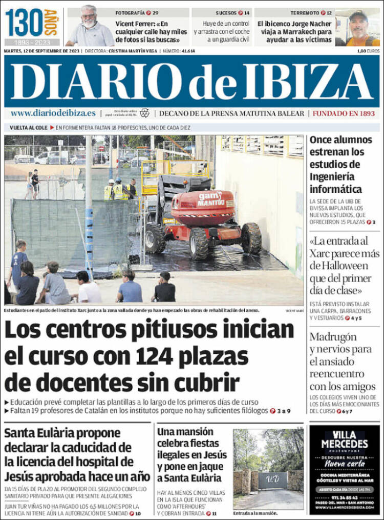 Portada de Diario de Ibiza (España)