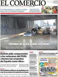 Portada de El Comercio (España)