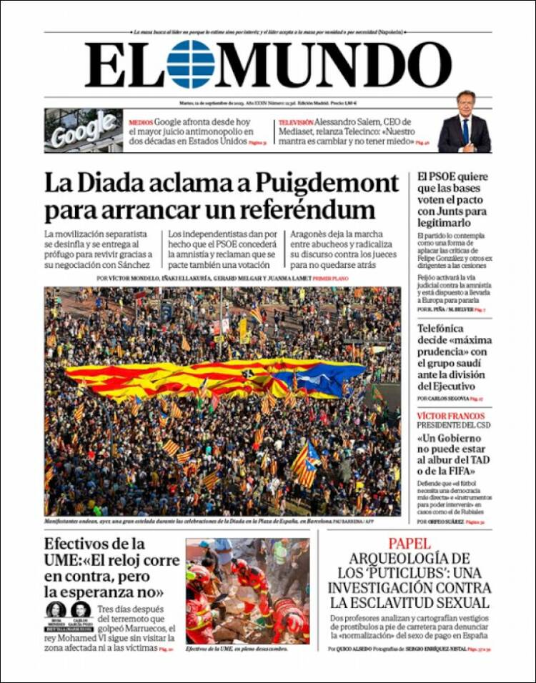 Portada de El Mundo (España)
