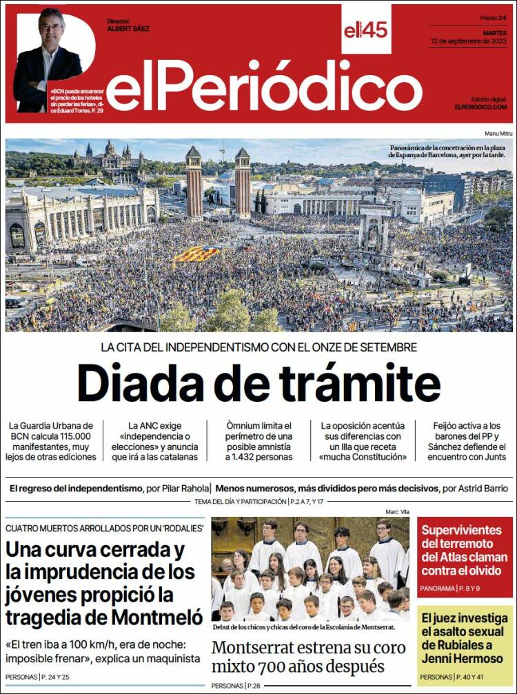 Portada de El Periódico (España)