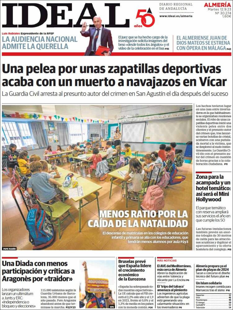 Portada de Ideal Almeria (España)