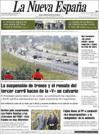 Portada de La Nueva España (España)