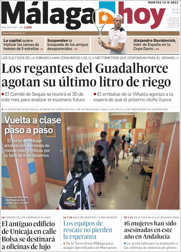 Portada de Málaga Hoy (España)