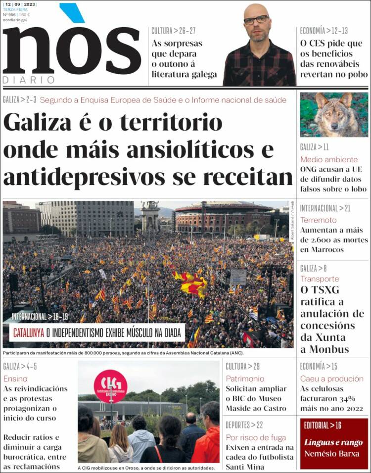 Portada de Nòs Diario (España)