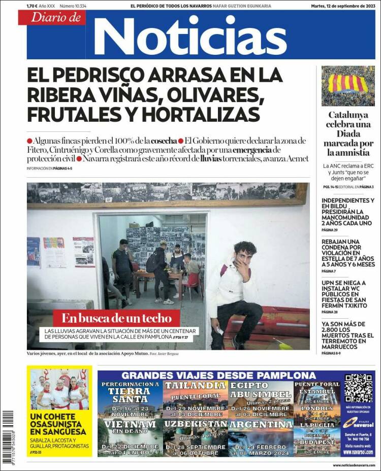 Portada de Noticias de Navarra (España)