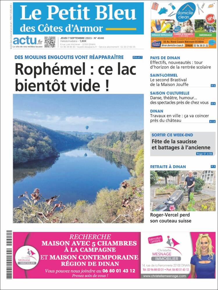 Portada de Le Petit Bleu (Francia)