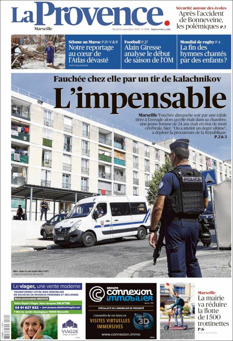 Portada de La Provence (Francia)