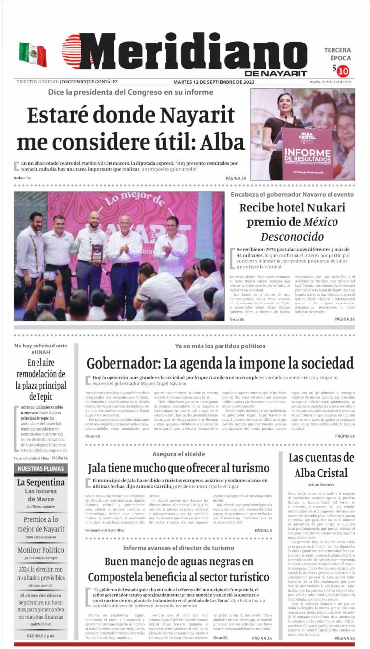 Portada de Meridiano (M&eacute;xico)