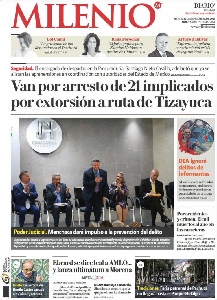 Portada de Milenio de Hidalgo (M&eacute;xico)