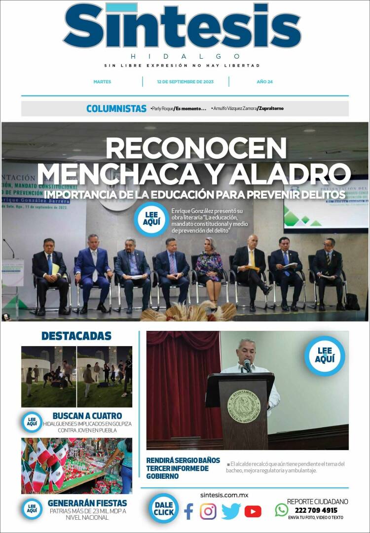 Portada de Sistesis - Hidalgo (M&eacute;xico)